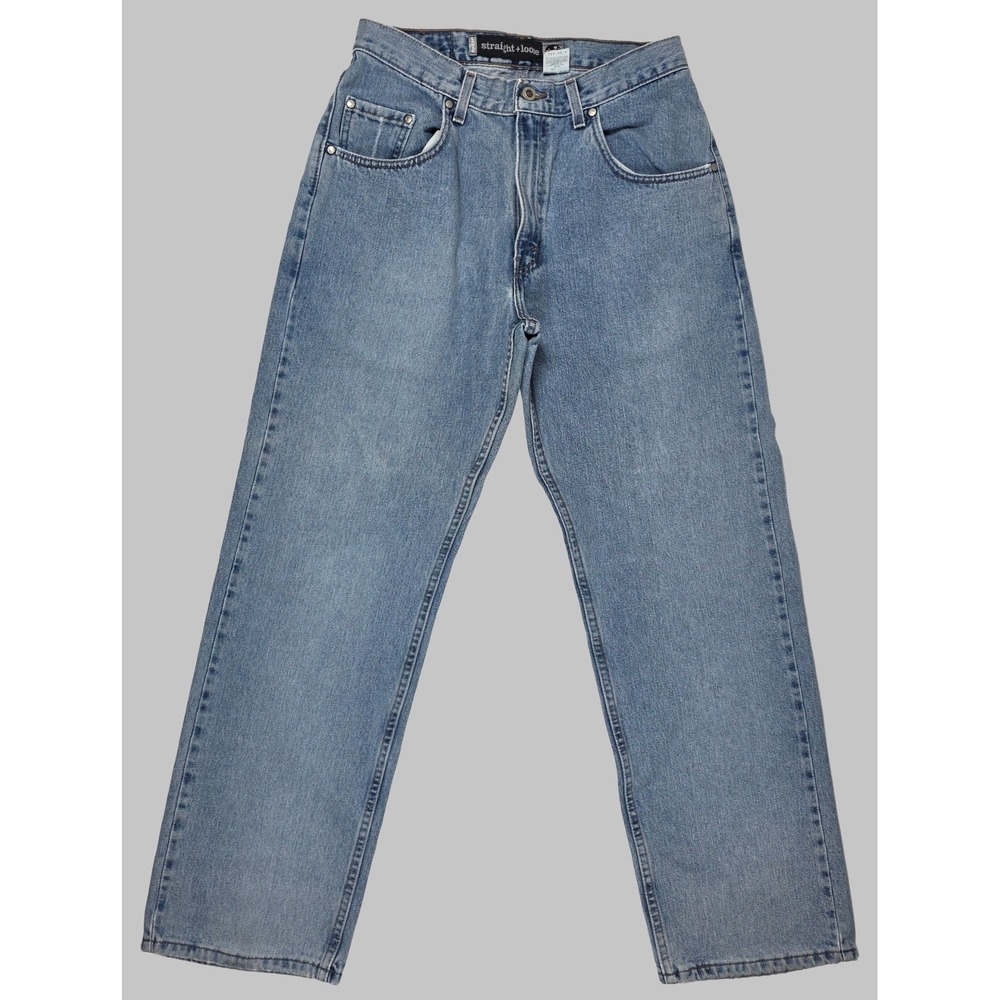 Levi's SilverTab Straight‎ and Loose Mens Jeans 32x32 Medium Wash Blue Denim
